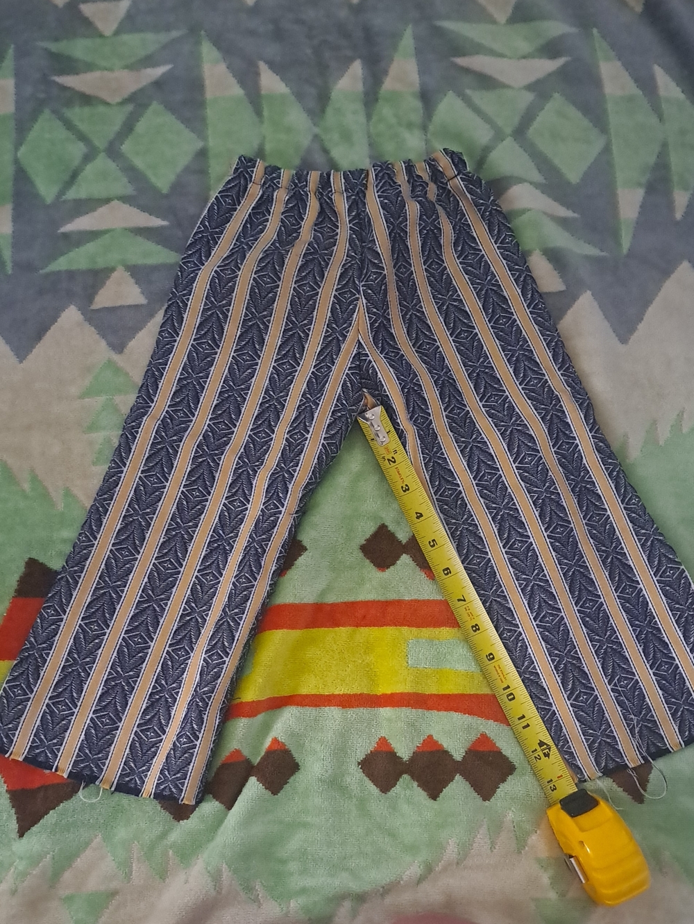Vintage 60's Toddlers Hippie Rock Star Pants/Halloween Costume Black Yellow